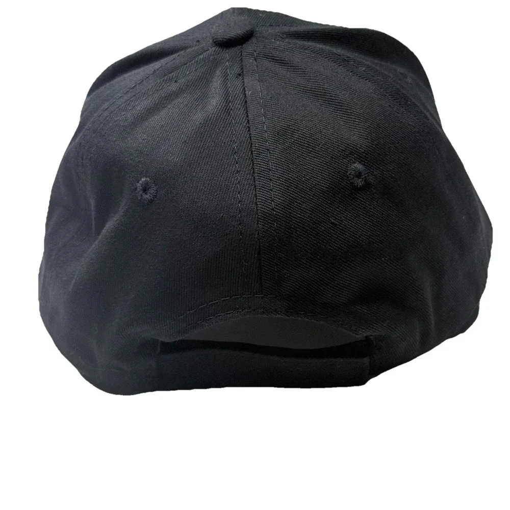 Black Baseball Cap Pink Cowboy Embroidery Cow Print Western Hat Adjustable OS